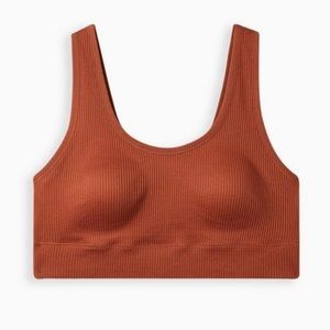 NWT Torrid Lightly Lined Seamless Rib Scoop Bralette | Toffee Brown | 2X